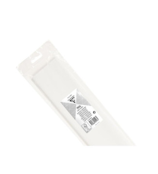 Rouleau de papier crépon 75% 2,50x0,50m blanc