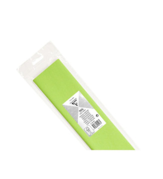 Rouleau de Papier Crépon Pliée 75% au format 2,50x0,50m - Vert pomme