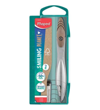 Coffret compas STUDY SMILING PLANET, 2 pièces