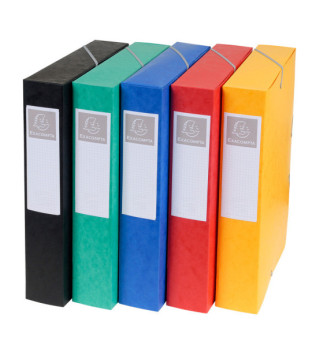 Boîte de classement à élastiques Cartobox A4 dos de 60 mm Coloris aléatoire