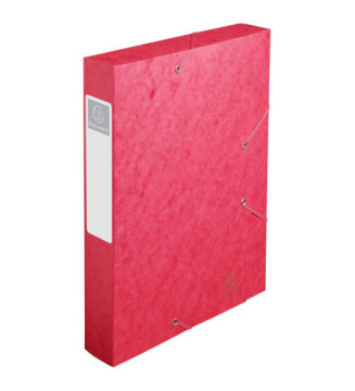 Boite de classement Cartobox Dos 60mm Carte lustrée - A4 - Rouge