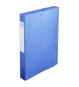 Boite de classement livrée à plat Cartobox Dos 40mm Carte lustrée - A4 Bleu
