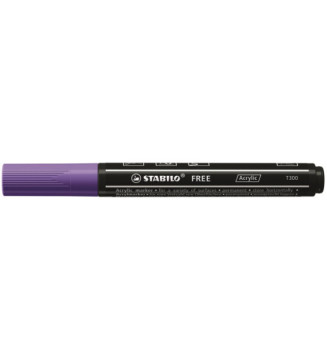 Marqueur pointe moyenne FREE acrylic T300 violet