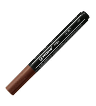 Marqueur pointe moyenne FREE acrylic T300 marron