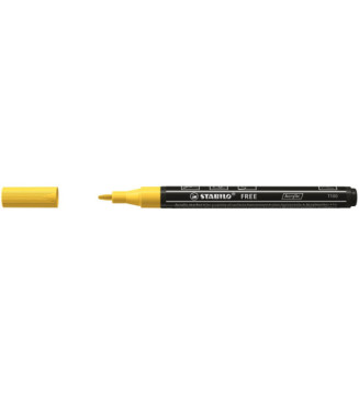 Marqueur pointe fine FREE acrylic T100 jaune