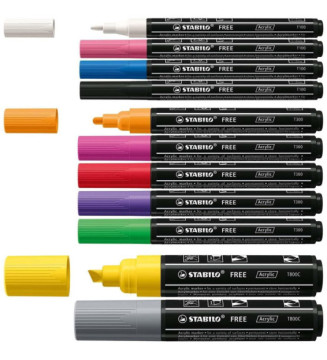 Boîte métal Kit de création de 11 marqueurs  FREE acrylic pointes mixtes