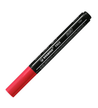 Marqueur pointe moyenne FREE acrylic T300 rouge foncé