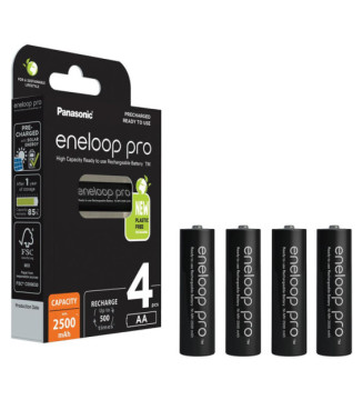 Eneloop Pro Pack 4 Piles Rechargeables Mignon 2500mAh AA Ni-MH 1,2V