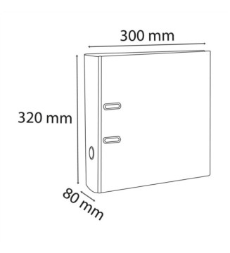 Classeur à levier Prem'Touch intérieur extérieur Polypro Dos 80mm A4 maxi Bordeaux