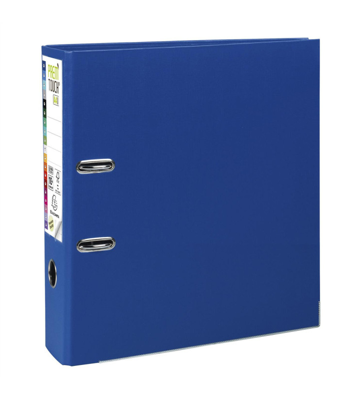 Classeur à levier Prem'Touch en polypropylène - Dos 80mm - A4 maxi - Bleu foncé