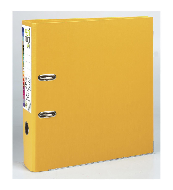 Classeur à levier Prem'Touch Polypropylène - Dos 80mm - A4 maxi - Jaune