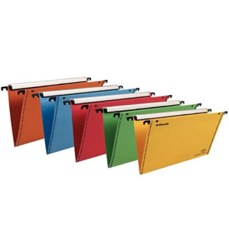 Pack de 10 Dossiers Suspendus Verticaux Tiroir VMG VisioPlus fond V Assortis