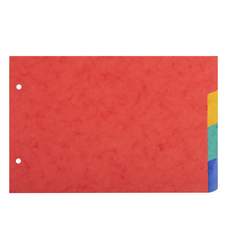 Intercalaires pour fiches bristol carte lustrée 225g 4 positions - A5 148x210mm