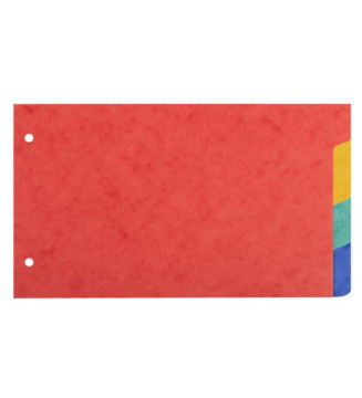 Intercalaires pour fiches bristol en carte lustrée 225g/m2 4 positions - 125x200mm