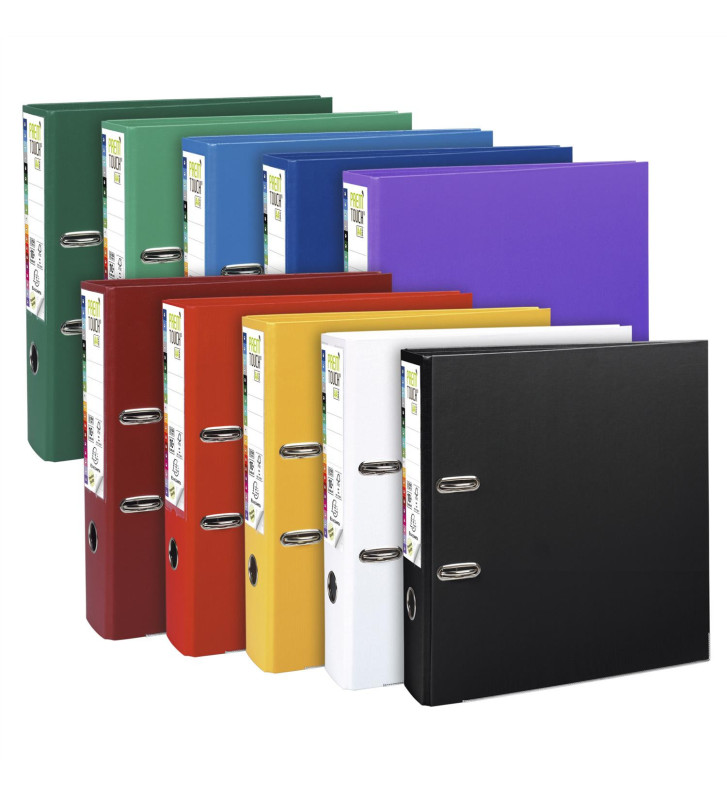 Classeur Levier Prem'Touch int et ext PP - Dos 80mm - A4 maxi Coloris Aléatoire