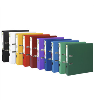 Classeur Levier Prem'Touch int et ext PP - Dos 80mm - A4 maxi Coloris Aléatoire