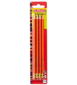Lot de 4 crayons de papier Skizzo Hexagonal Bout Gomme HB