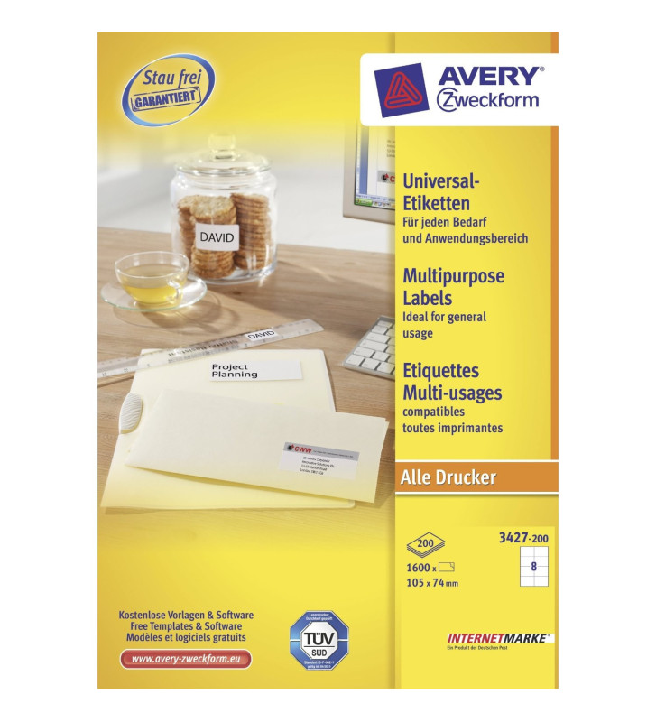 Etiquettes multi-usages, 105 x 74 mm, blanc