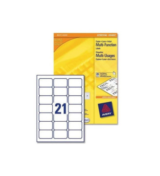 Boite de 2100 étiquettes Multi-Usages 70 x 42,3 mm blanc