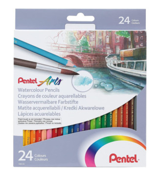 Boite de 24 Crayons de Couleur Aquarellables