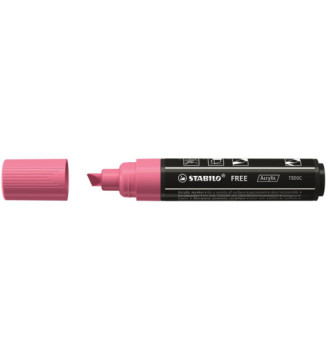 Marqueur pointe large FREE acrylic T800C rose