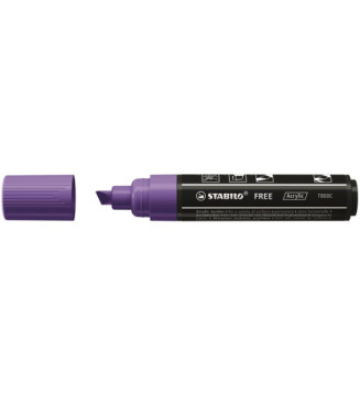 Marqueur pointe large FREE acrylic T800C violet