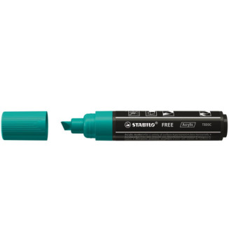 Marqueur pointe large FREE acrylic T800C vert turquoise