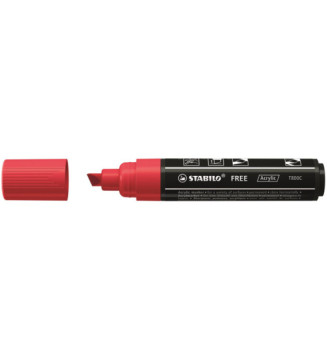 Marqueur pointe large FREE acrylic T800C rouge foncé