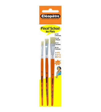 Pincel'School – pinceaux plats soie de porc
