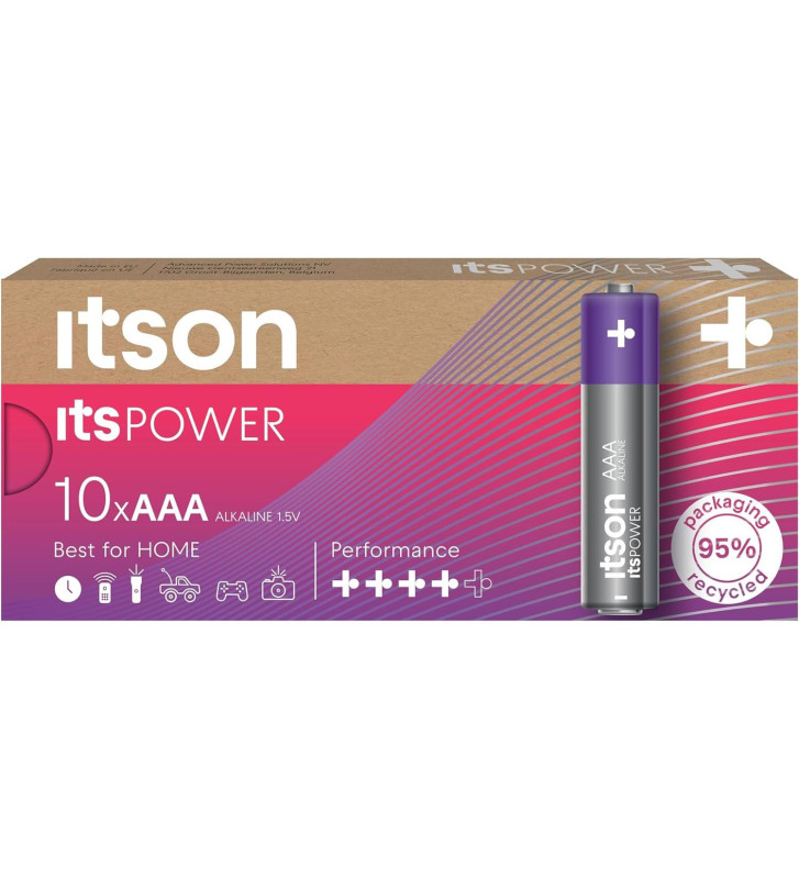 Pack de 10 Piles Alcalines LR03/AAA 1,5V ItsPOWER