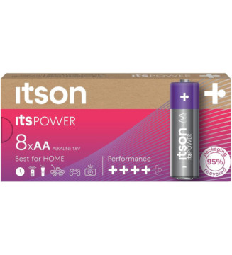 Pack de 8 Piles Alcalines LR6/AA 1,5V ItsPOWER