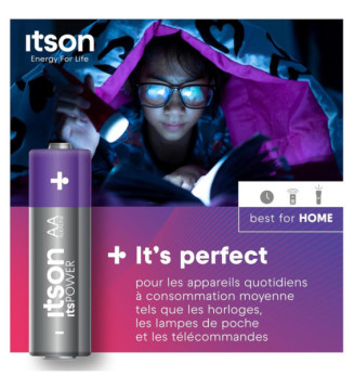 Pack de 8 Piles Alcalines LR6/AA 1,5V ItsPOWER