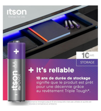 Pack de 8 Piles Alcalines LR6/AA 1,5V ItsPOWER