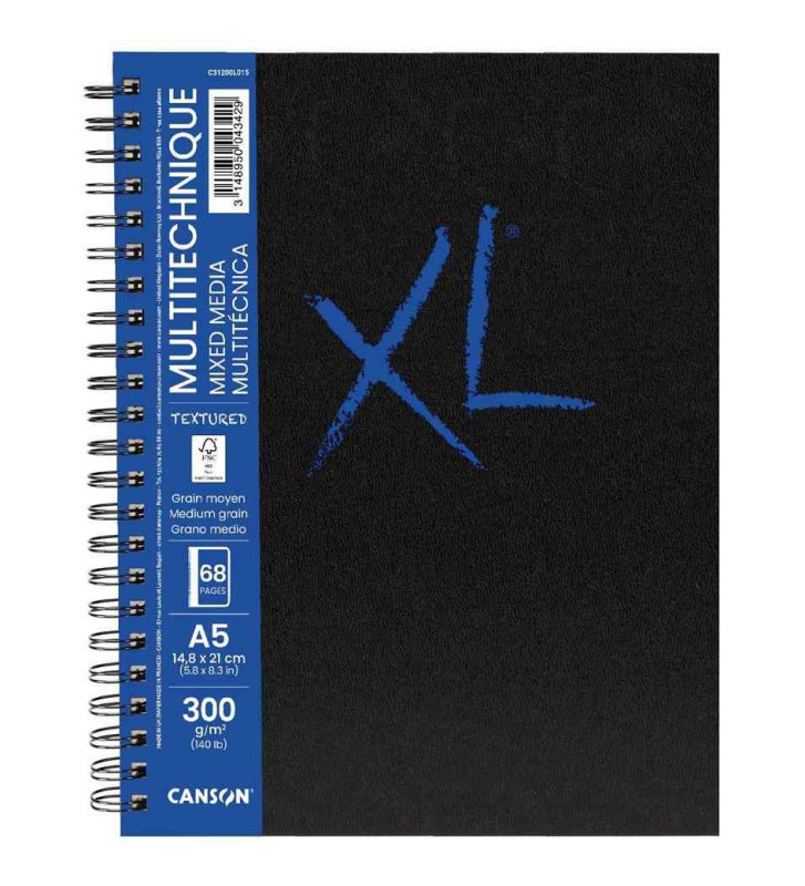 Carnet de dessin XL BOOK MIXED MEDIA Textured, A5