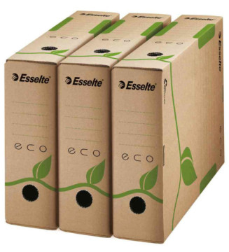 Pack 25 Boîtes Archives ECO Format A4 Marron en Dos 80 mm