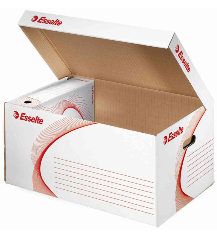 Container Archivage carton ondulé blanc (L)560 x (P)370 x (H)275 mm à l'unité