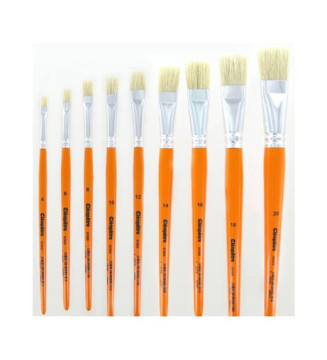 Brosse plate soie de porc n°16