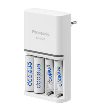 Eneloop Chargeur Smart Plus Ni-MH AA/AAA avec 4 Piles AA 2000mAh