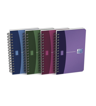 Carnet spiralé 9 x 14 cm 180 pages 90g petits carreaux 5x5. Couverture polypro