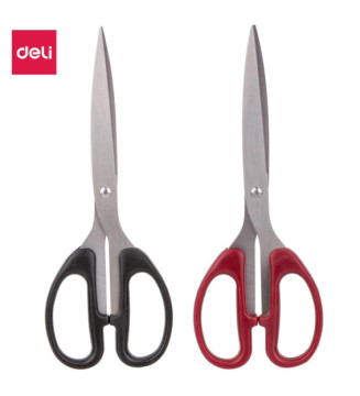 Blister ciseaux acier inoxidable 210mm noir ou rouge aléatoire