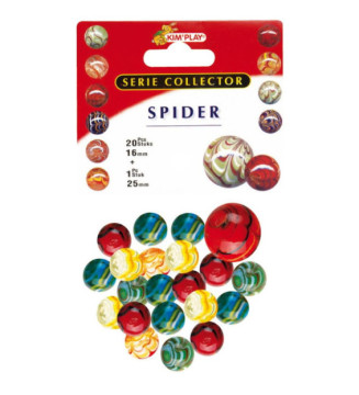 Sachet de 20 Billes 16 mm+1 Calot 25 mm SPIDER