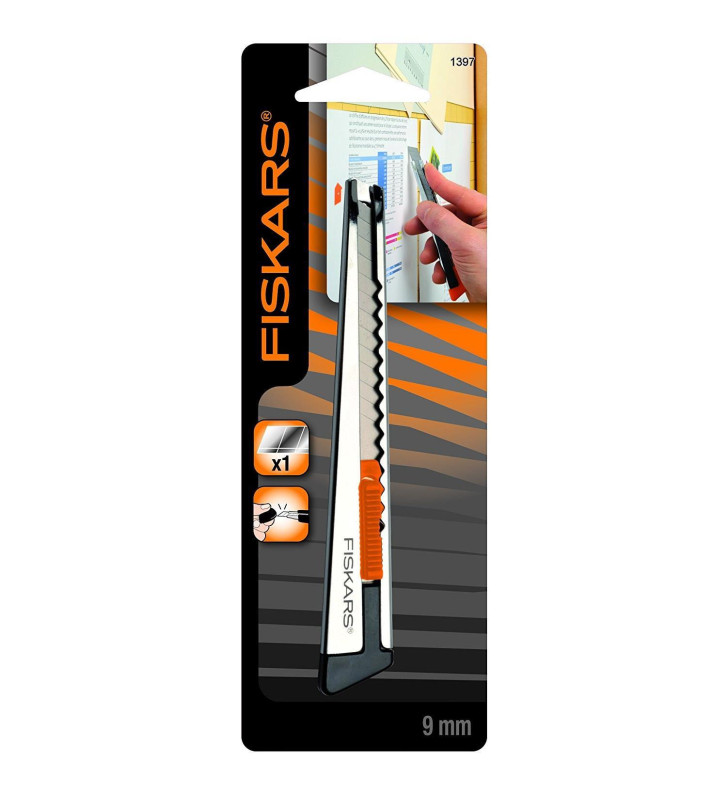 Cutter métal professionnel plat lame 9mm Bouton de déblocage Rail métallique
