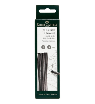 Boîte de 20 Fusains Naturel Pitt 3-6mm