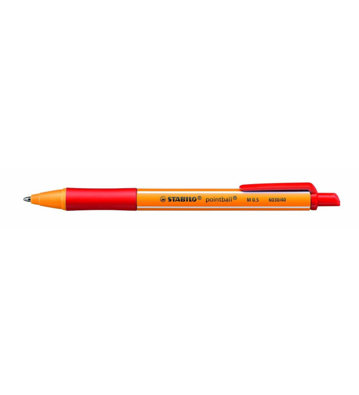 Stylo Bille Rétractable POINTBALL Tracé 0,5 mm Rouge
