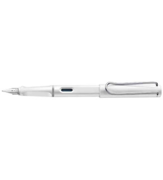 Stylo plume SAFARI blanc brillant plume M