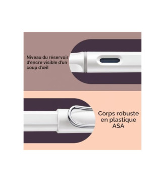 Stylo plume SAFARI blanc brillant plume M