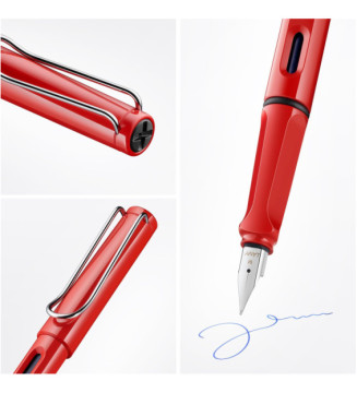 Stylo plume SAFARI rouge plume M