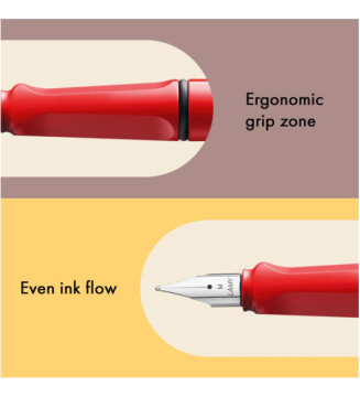 Stylo plume SAFARI rouge plume M