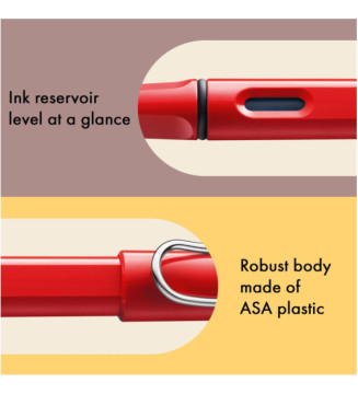 Stylo plume SAFARI rouge plume M