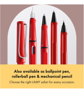 Stylo plume SAFARI rouge plume M